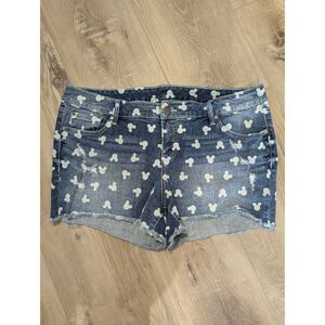 Sz 18 Torrid Disney Mickey Mouse Cutoff Jean Shorts DEADSTOCK!